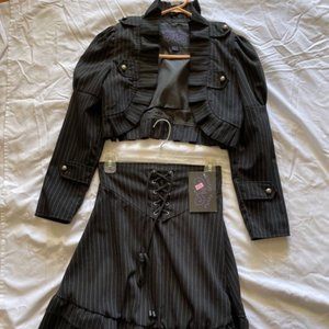 Beautiful Hilary's Vanity Goth.Steampunk Suit, size X-Small, New with Tags